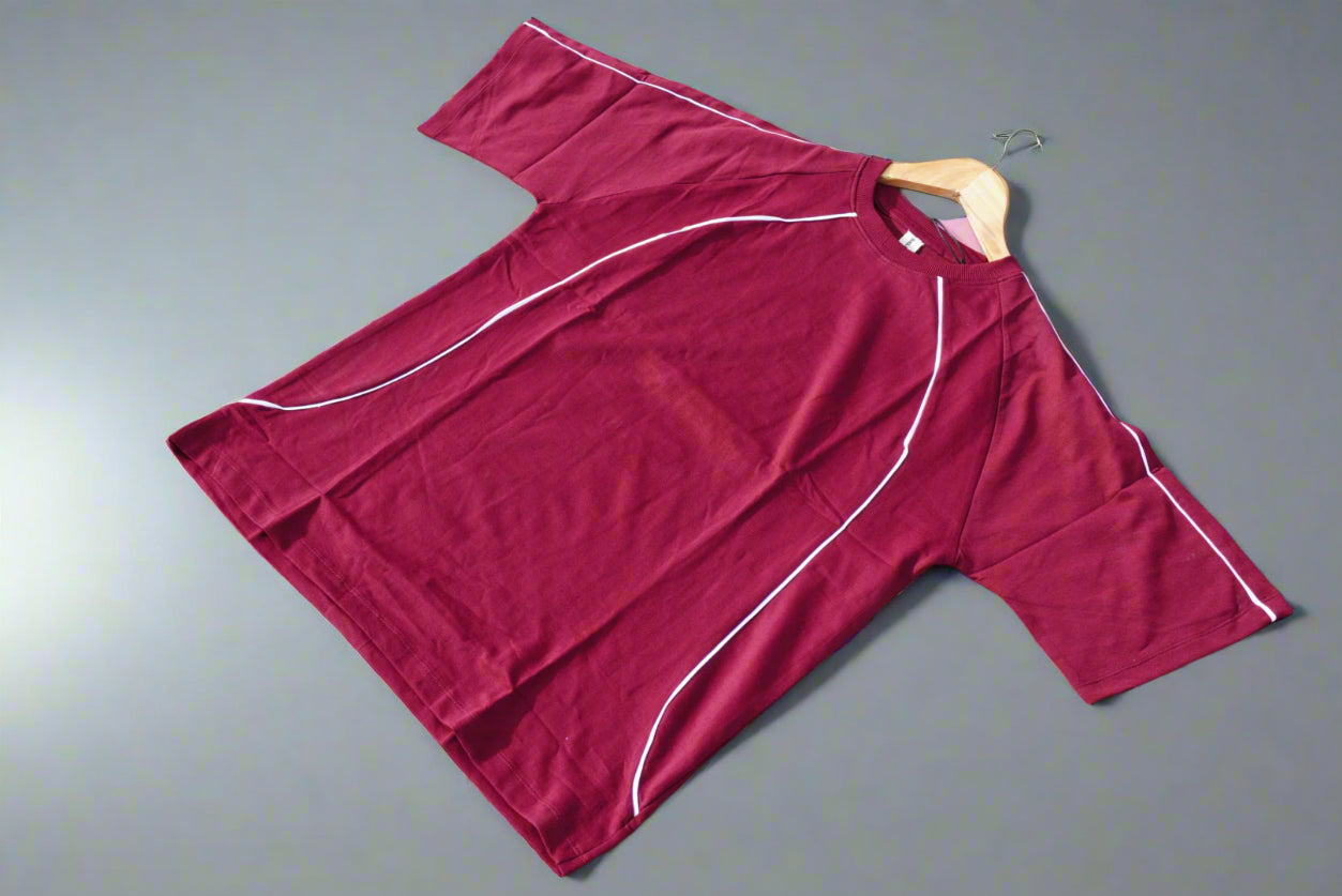 Burgundy Flow Line T-shirt