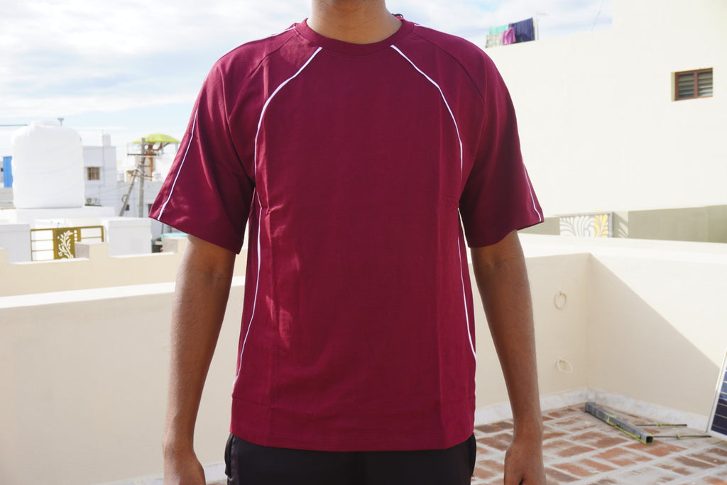 Burgundy Flow Line T-shirt
