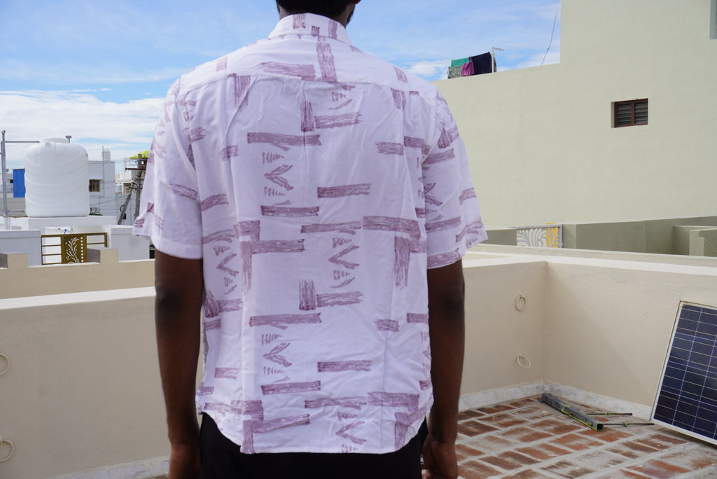 Purple Stroke Casual Shirt