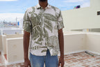 Green Tropical Print Shirt