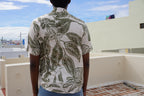 Green Tropical Print Shirt