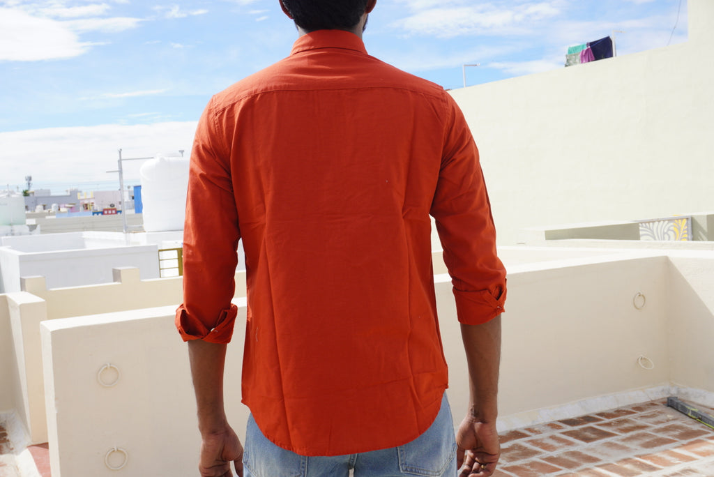 Rust Orange Solid Shirt