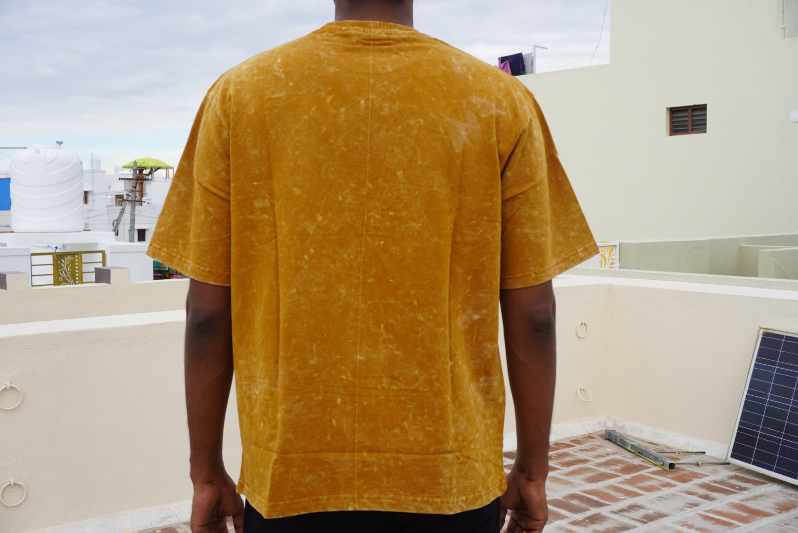 Acid Wash T-shirt(Mustard)