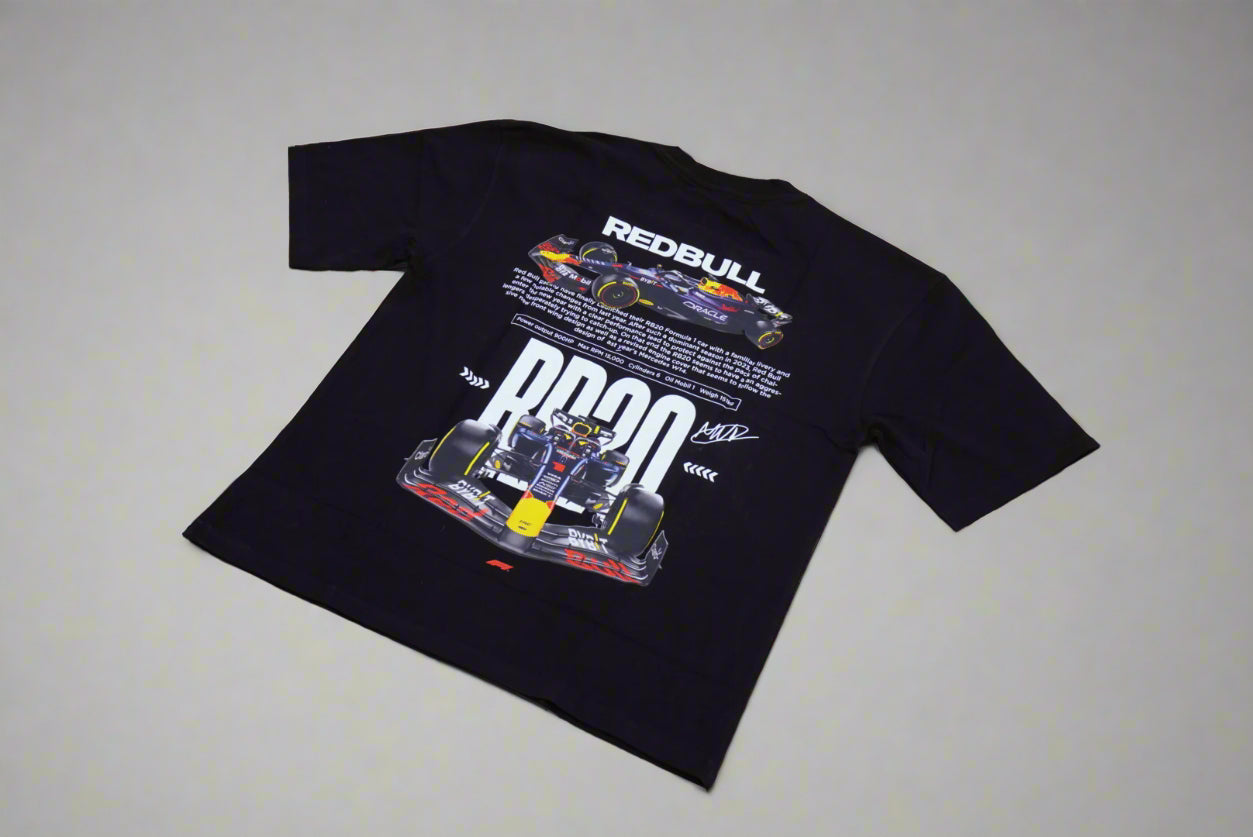 Black T-shirt printed