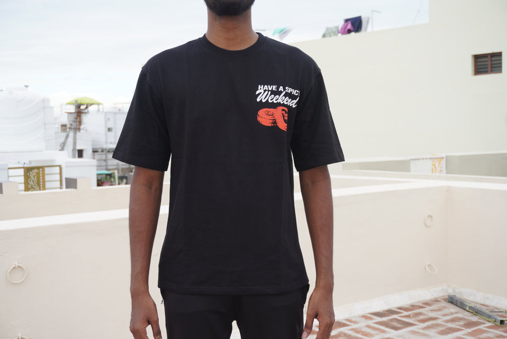 Black Double Printed T-shirt