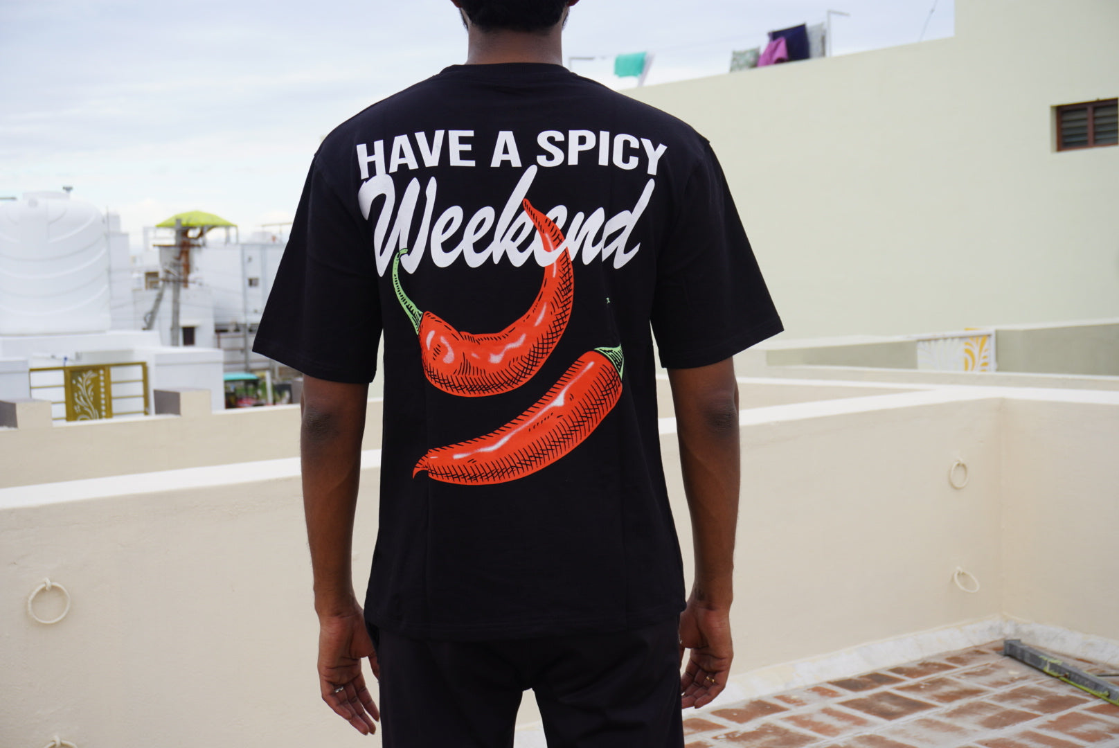 Black Double Printed T-shirt